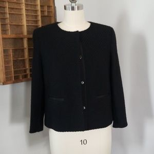 Vince cropped jacket wool and acrylic